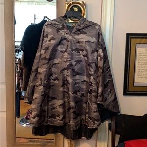 Grey Cameo Rain Poncho